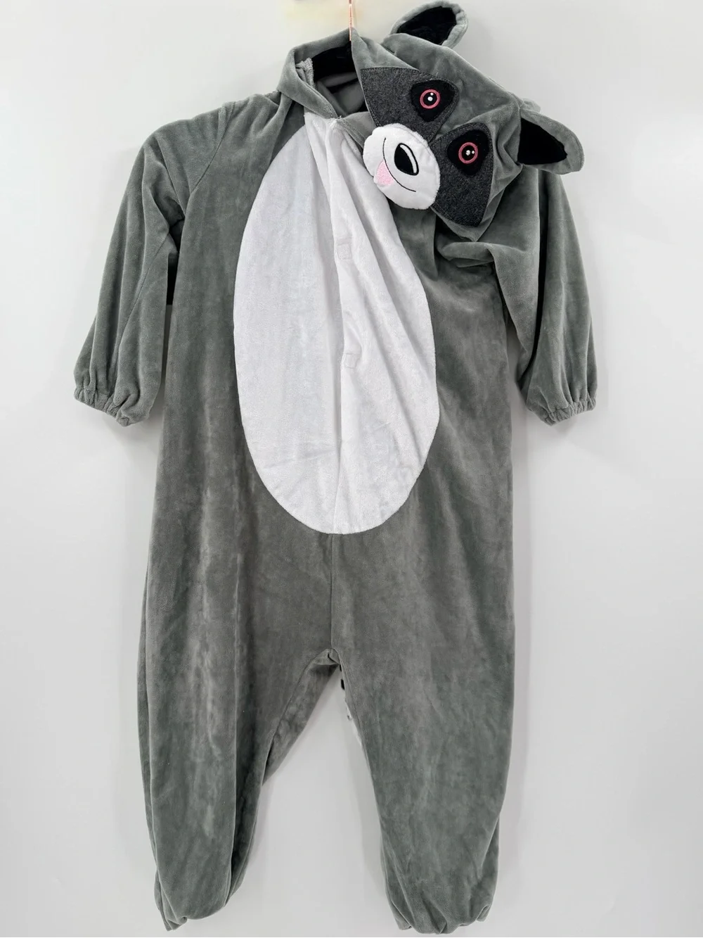 Raccoon Jimothy Costume One Piece Pretend Play Little Kids Medium 5 6